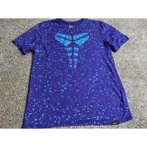 Nike Kobe Bryant Mens Large T Shirt Black Mamba Purple Blue Speckle